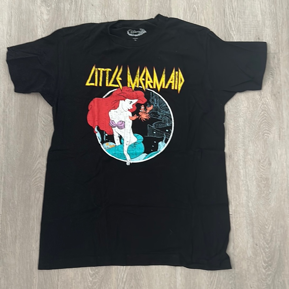 Disney Little Mermaid Metal album cover style tshirt size medium Hot Topic